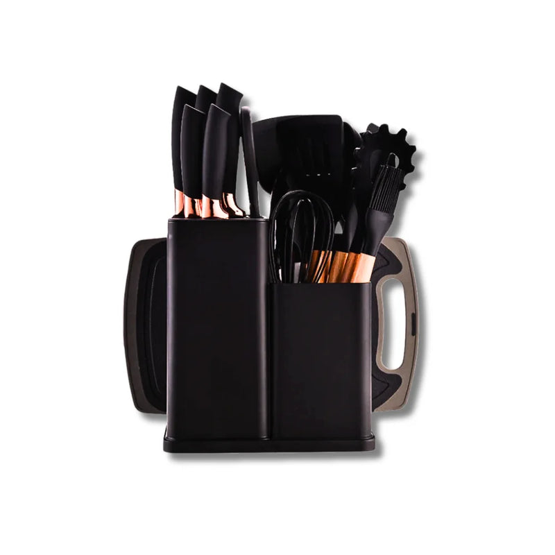 Complete Kit with 19 Essential Kitchen Utensils-High Quality Tools to Facilitate Your Day to Day