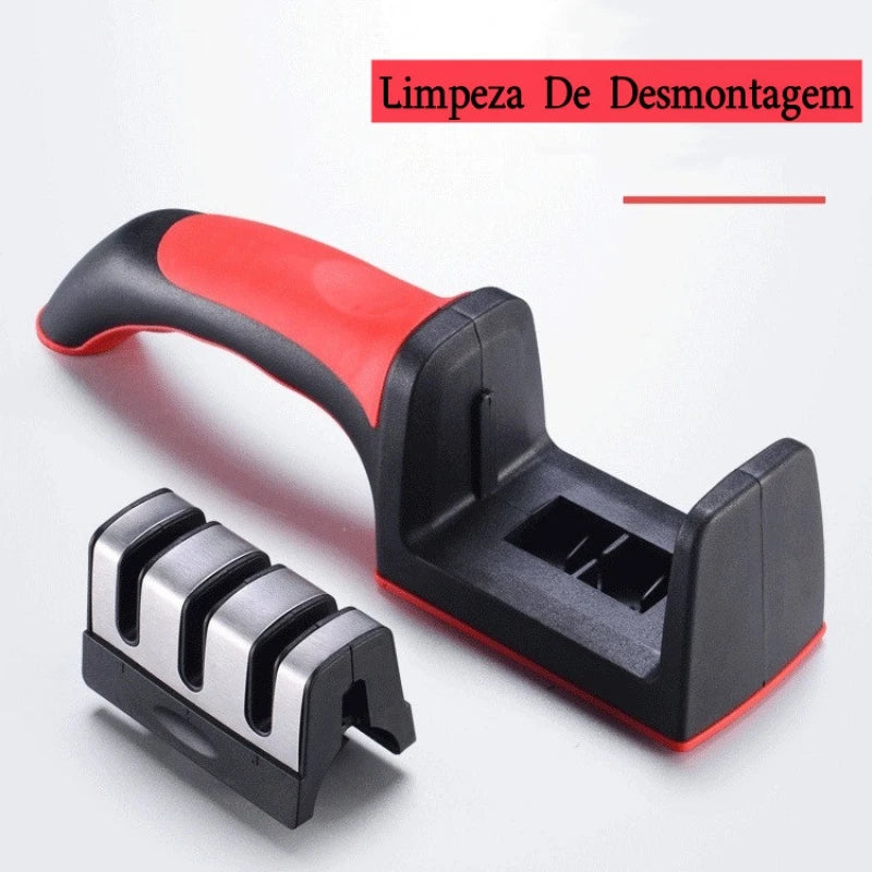 3 Stages Ceramic Knife Sharpster With Rubber Base