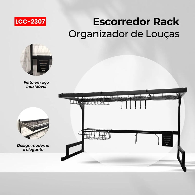 Escorredor de Louças Premium - Anti-Ferrugem