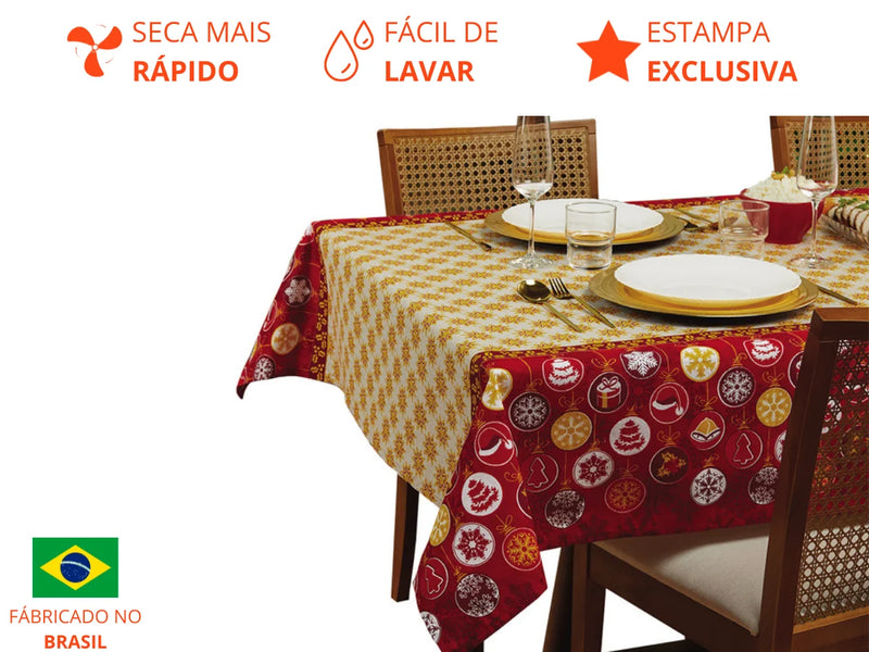 Lepper 4 Places Christmas Square Tablecloth 1,40m x 1,40m Joy