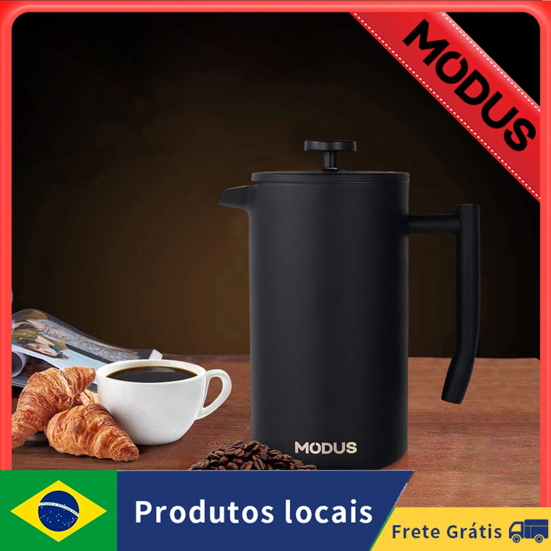 MODUS French Coffee Machine, Double Wall, 304 Stainless Steel, Insulated Coffee Maker（Only black）