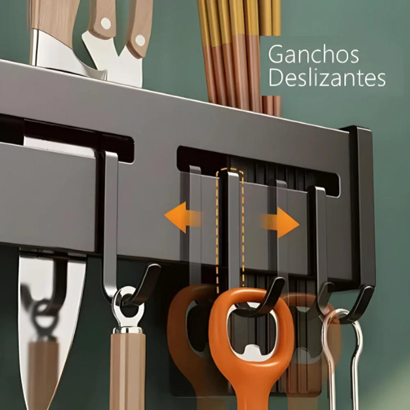 Suporte Para Armazenamento De Facas Ganchos Talheres Utensílios De Cozinha De Ferro